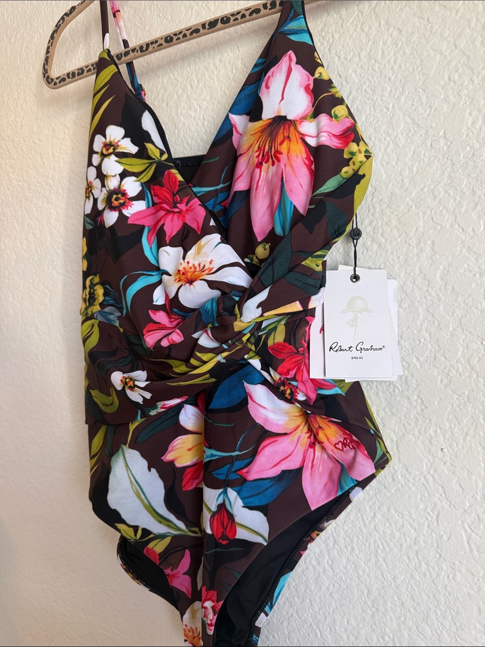 Robert Graham Paradise Hawaiian Floral One-Piece Swimsuit - 10